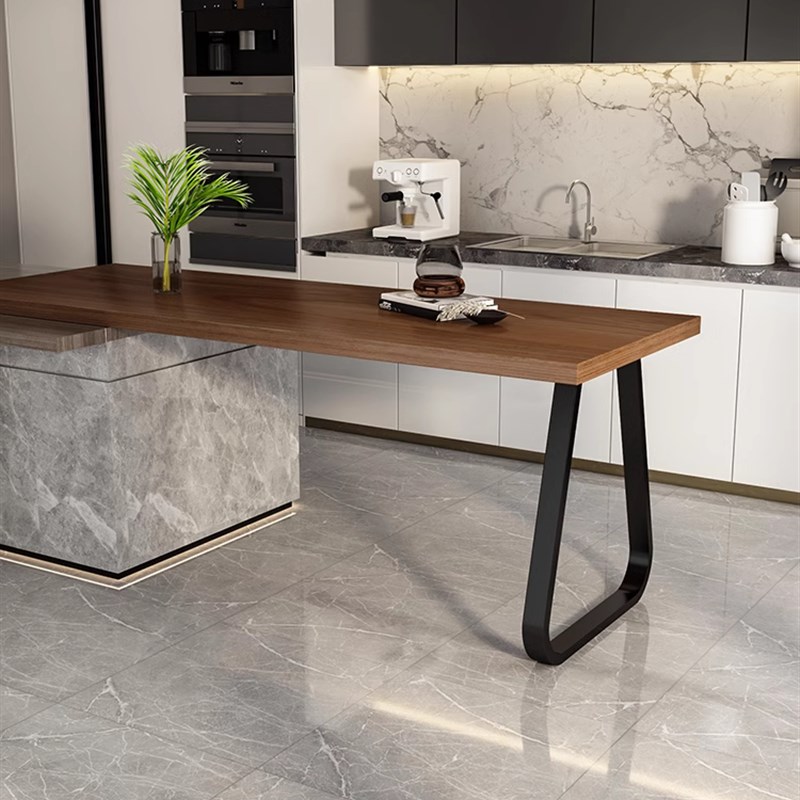 定制不绣钢桌腿支架书桌脚岛台支撑架吧台腿单边支撑脚餐桌金属腿