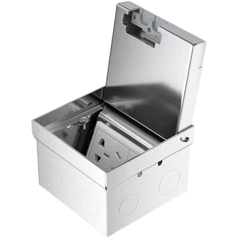 不锈钢地插座银色隐形隐藏式五孔电脑网络大理石瓷砖地面纯平插座