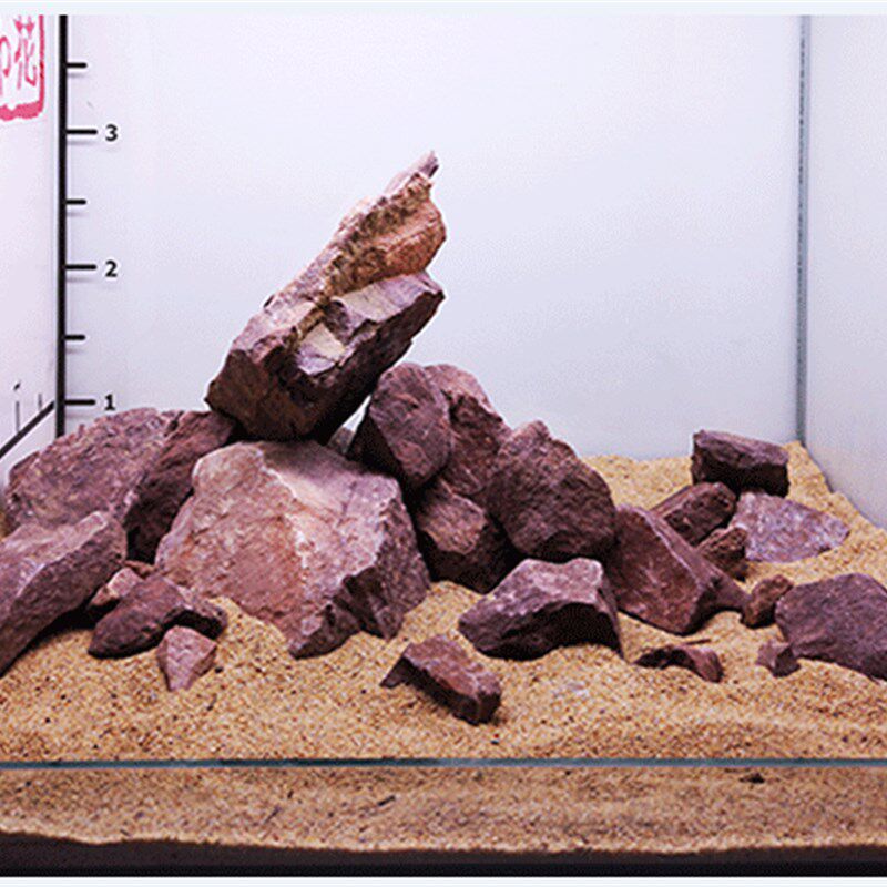 三湖造景岩栖石造景三湖慈鲷三湖躲避枝桠虾虎石雕罐三湖缸定制造
