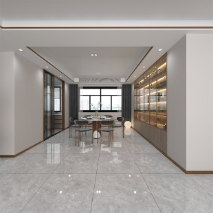 格莱仕瓷砖750x1500通体大理石地砖客厅600x1200地板砖北极云灰