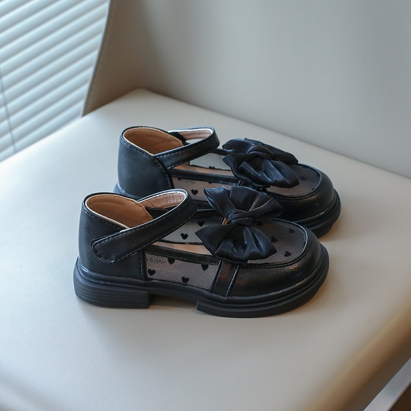 童鞋女小皮鞋演出鞋透气网面洋气女孩2024新款夏季软底凉鞋公主鞋