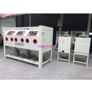 厂家自销三工位家具箱式手动喷砂机大型工件喷砂抛光处理质量好