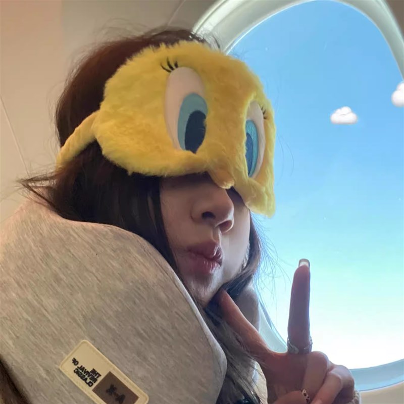 崔弟眼罩遮光睡眠0压感可爱卡通睡觉女士午睡挂耳式不压鼻子