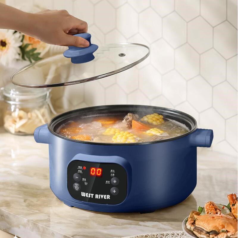 智能电煮锅一体式家用炒菜蒸煮煲汤电锅电煮锅煎炒涮不粘电炒锅