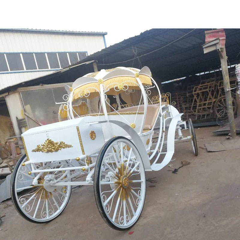 铁艺南瓜马车婚庆公主车影视道具摆件圣诞观光旅游车四轮可改电动