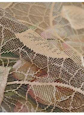 新品田园简约灰色窗帘提花镂空蕾丝透光纱帘阳台客厅卧室成品定制