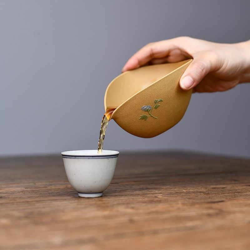 宜兴原矿紫砂段泥女士文雅公道杯分茶器大容量泡茶功夫茶具