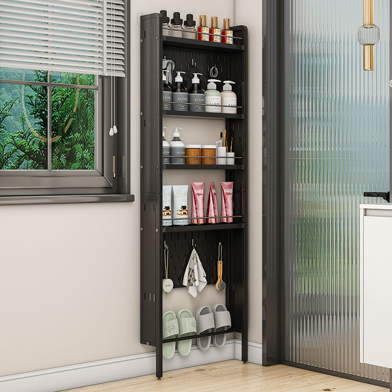 化妆室门後置物架落地超薄浴室夹缝极窄厕所缝隙洞洞板多层收纳层