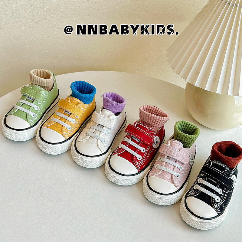 韩版儿童帆布鞋春秋新款男童板鞋幼儿园小白鞋女宝宝球鞋小童布鞋