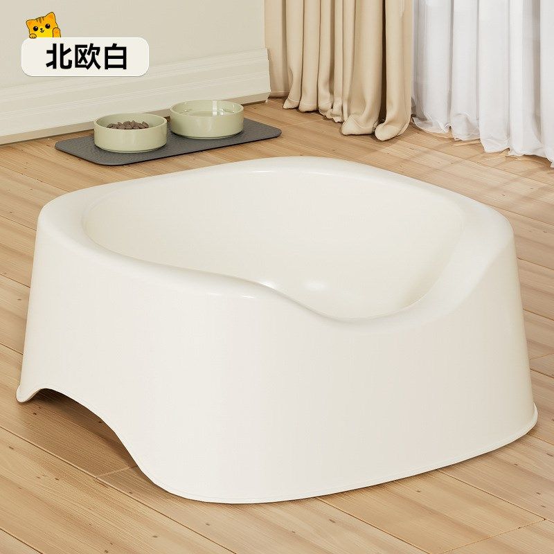 超大号猫砂盆防外溅开放式猫厕所围栏加大加厚敞开式猫咪宠物用品