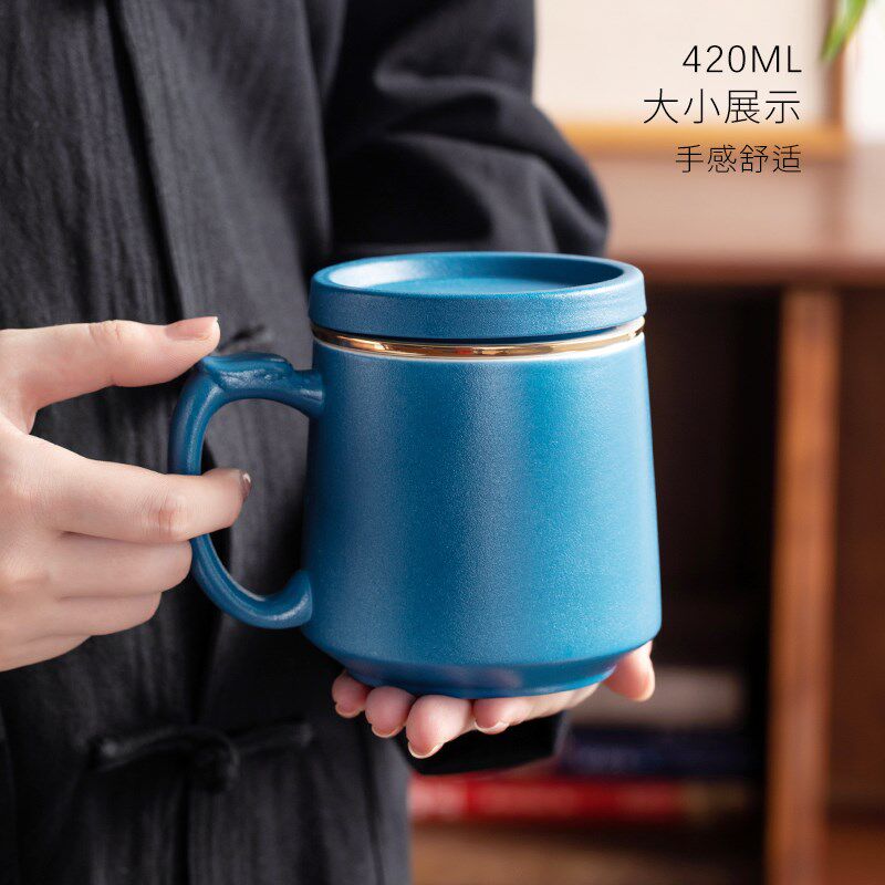 高档陶瓷茶杯定制logo广告杯子开业活动礼品定做年会纪念水杯订制
