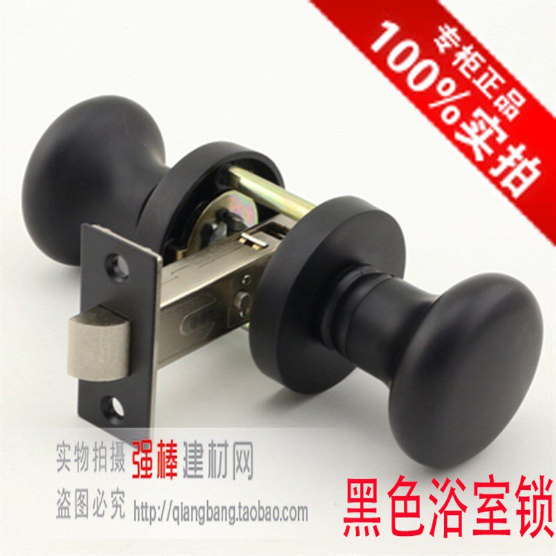 黑色球锁房门锁室内房门把手古铜黑色金色拉丝银T亮银球形室内门