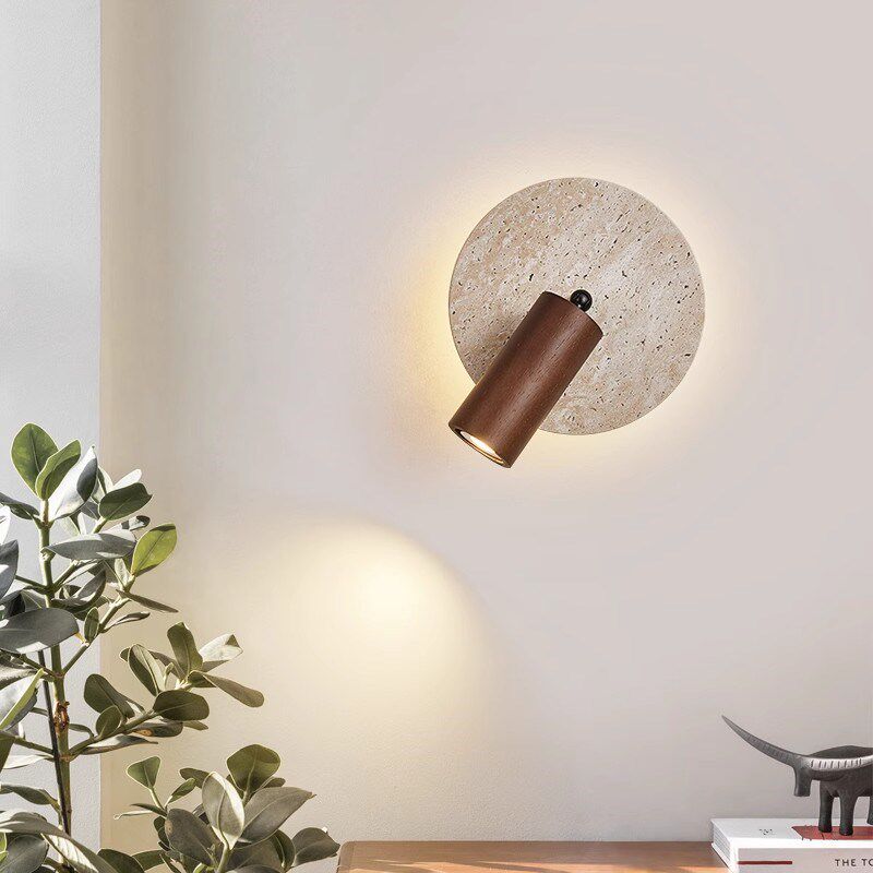 民宿酒店客房卧室床头壁画射灯中古风书房可旋转护眼led阅读壁灯