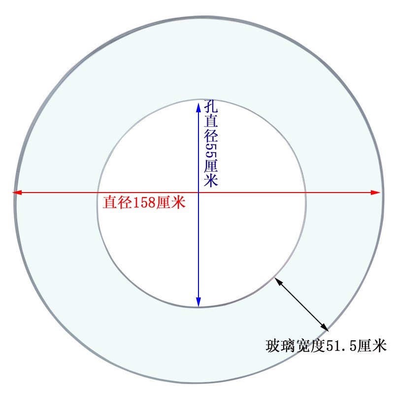 圆桌火锅转盘玻璃饭店家用桌面玻璃空心旋转轴餐桌转盘玻璃台转台