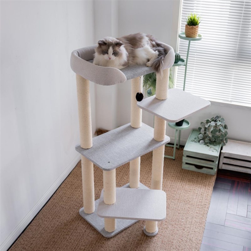 网红大床猫窝猫树猫爬架一体大型猫不占地剑麻猫抓板布偶缅因