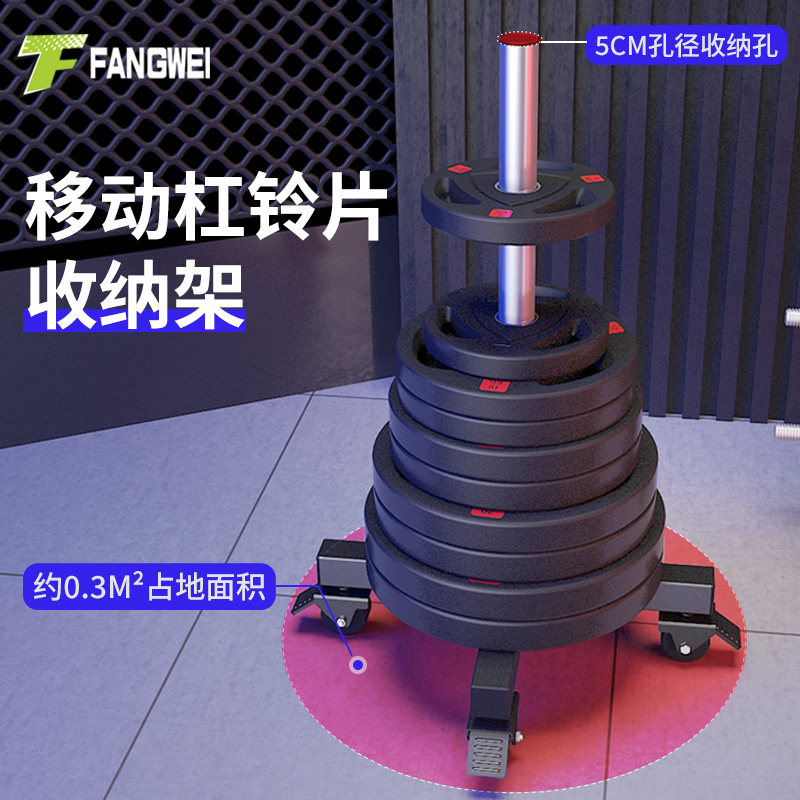 可移动杠铃片存储架奥杆收纳架杠C铃片收纳展示架奥片存放架大孔