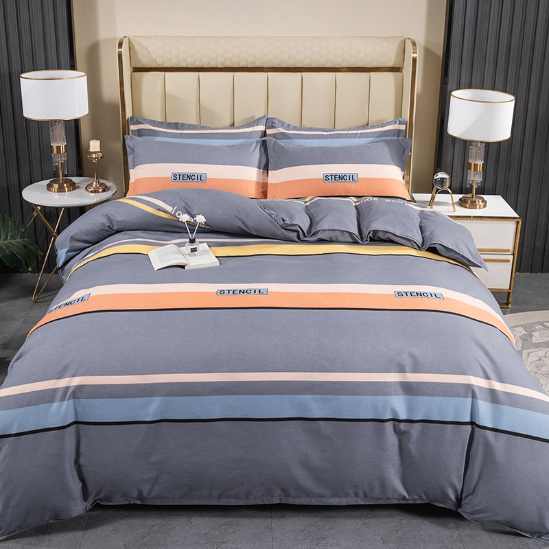 春秋四件套100全棉床上用品床单被套1.8米双人被罩床上4件套