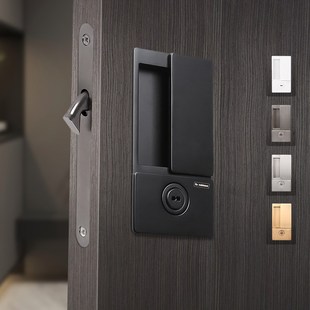 隐形移门锁推拉门锁钩锁卫生间浴室木门厨房趟门内嵌移门锁暗拉手