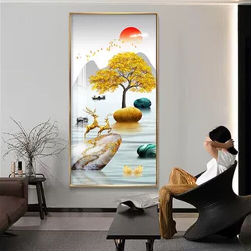 新中式玄幻走廊过道壁画玄关装饰画现代简约入户正对进门墙壁挂画