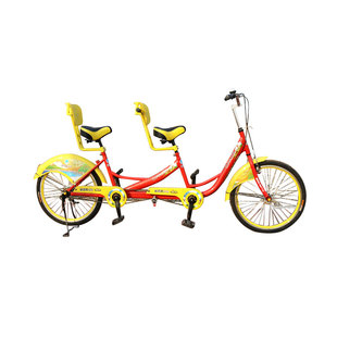 金土奇24英寸双人自行车景点骑行2人骑健身自行车情侣观光旅游车