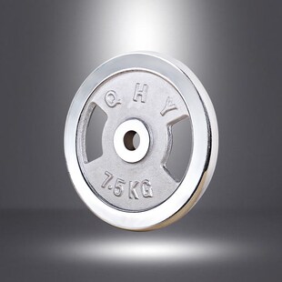 电镀小孔哑铃片男士练q臂肌健身器材家用哑铃两孔手抓片大孔杠铃