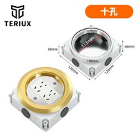 TERIUX地插座全铜防水阻尼五孔地插座隐藏式螺旋式圆形地插五孔