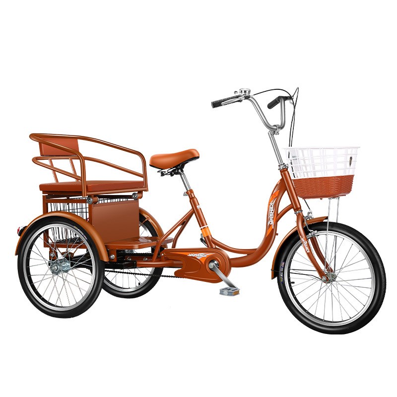 优惠直发老人脚蹬三轮车大座椅成人人力自行车脚踏老年小型代步车
