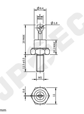 稳压二极管 1N3007B 10W110V DO-4封装M5螺纹 螺栓式齐纳二极管