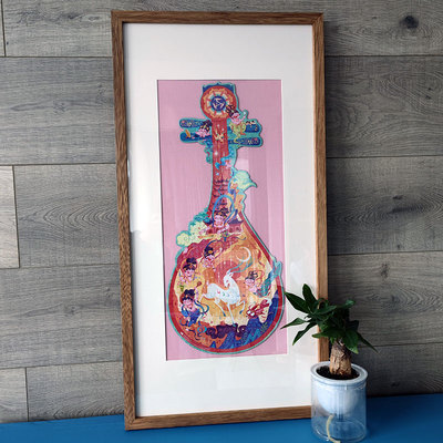 纯实木定制相框摆台拼图用简约原木大画框卡纸胡桃木榫卯装裱挂墙