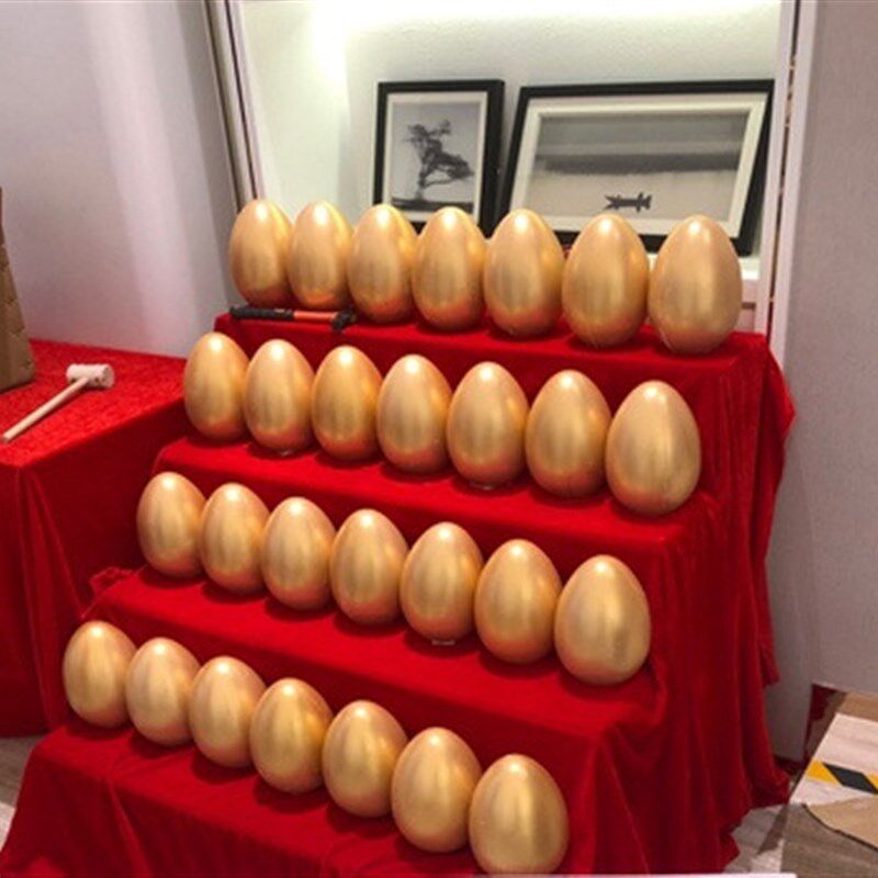 源头砸金蛋元宝抽奖活动彩蛋抽奖道具21cm节庆用品彩蛋展架子彩蛋