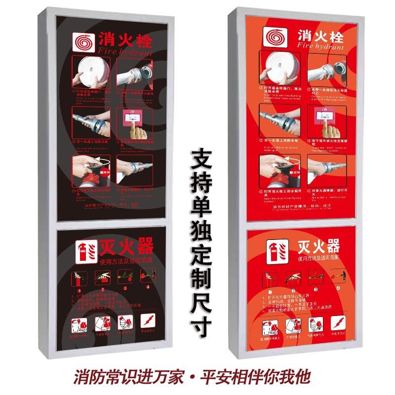 消防栓装饰贴纸灭火器操作方法学校幼儿园不透明玻璃遮挡自粘画