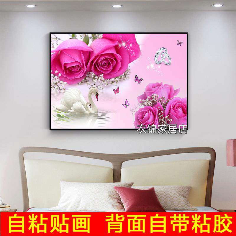 自粘墙纸贴画餐厅装饰画现代简约饭厅墙画北欧壁画厨房小清新贴纸