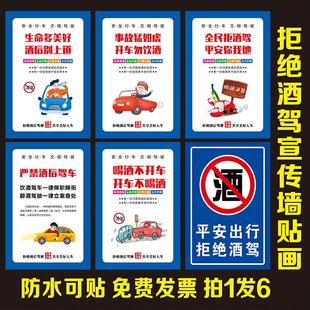 拒绝酒驾珍爱生命请勿酒驾开车不喝酒店娱乐KTV交通安全宣传海报
