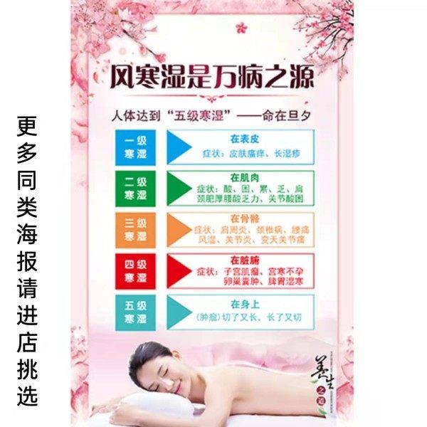 寒湿体质是万病之源美容院养生海报装饰画贴纸贴画广告画制作