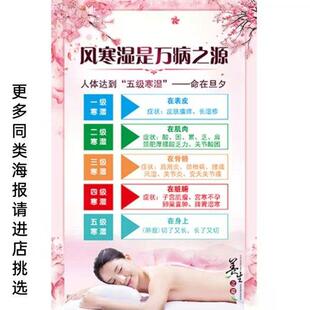 寒湿体质是万病之源美容院养生海报装饰画贴纸贴画广告画制作