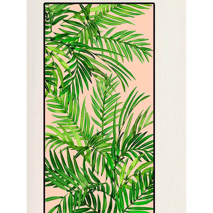 绿色热带植物自粘壁画客厅玄关绿植叶子背胶装饰画卫生间龟背竹画