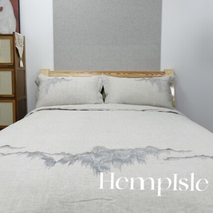 HEMP ISLE麻屿-锦绣河山 亚麻夏被三件套轻奢简约绣花