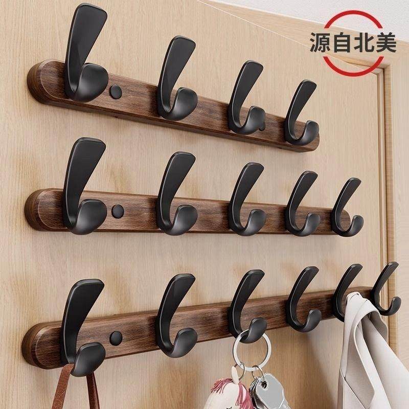 胡桃木实木挂钩入户门玄关壁挂墙上门后挂衣架免打孔高级排勾衣钩,家装主材,挂钩/挂衣钩,淘宝优惠券,粉丝福利购,淘宝优惠卷
