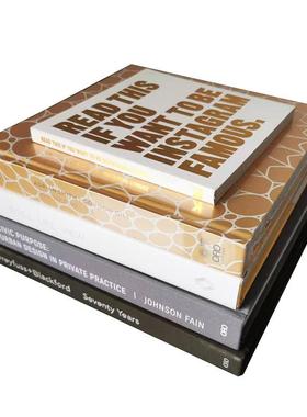 正方形简约现代装饰书 售楼处装饰真书摆件 样板房艺术画册道具书