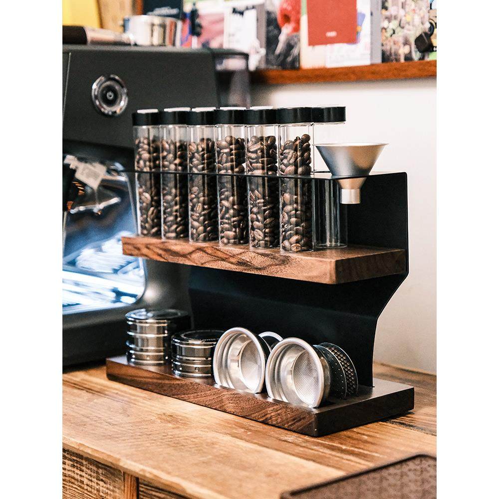 咖啡豆分装瓶玻璃试管展示架双层布粉压粉器收纳架养豆保存密封罐,厨房/烹饪用具,密封罐,淘宝优惠券,粉丝福利购,淘宝优惠卷