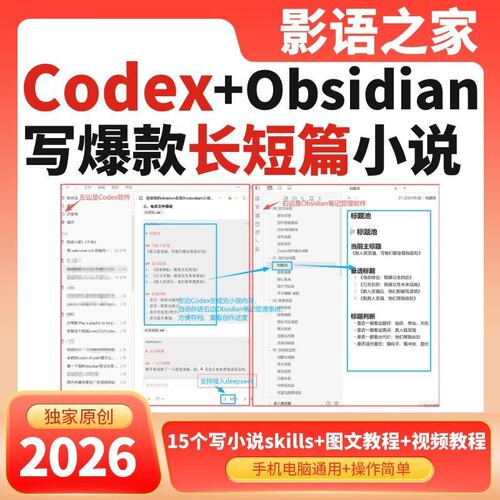 2026更新升级！【AI写小说】codex/workbudy+obsidian写小说教程
