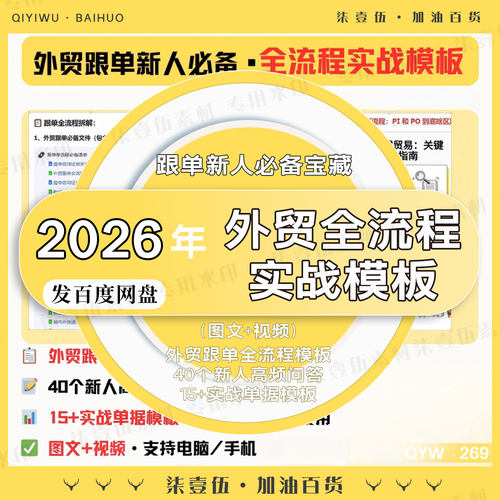 【外贸跟单新人宝藏资料】全流程实战模板跟单全流程SOP拆解