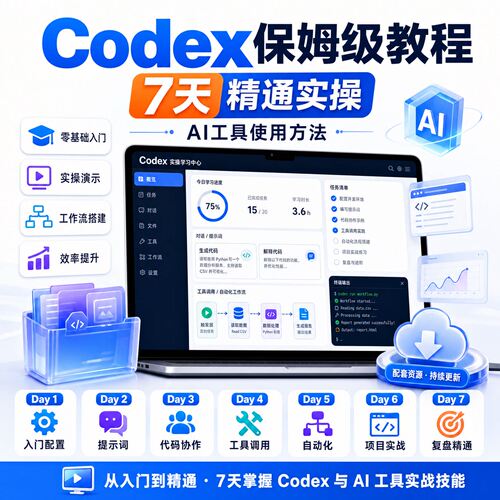 Codex 保姆级教程 7 天精通实操 AI 工具使用方法