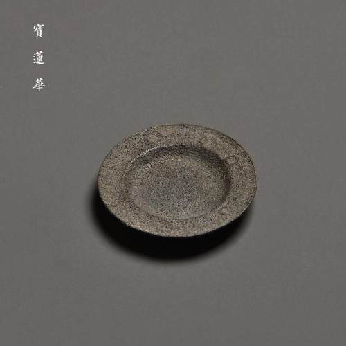 望月 玄武岩石雕杯垫 杯托壶托石杯垫 养壶垫茶托 隔热垫茶杯垫子