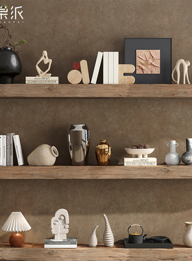 侘寂风高级感装饰品摆件客厅样板房酒店民宿壁龛陶瓷艺术小众摆设