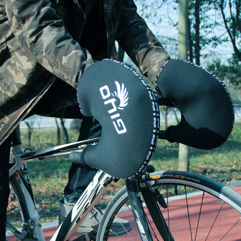 GIYO冬季自行车手把套山地公路车加厚防风保暖骑行防寒把手套加绒