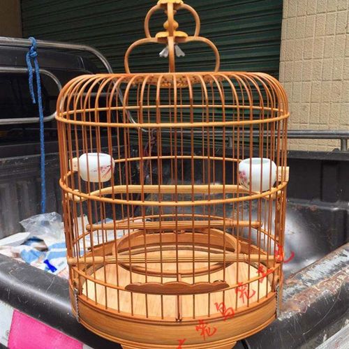 广笼罗汉圈 五波脚竹制清远 金青小黑白 养笼 广式鸟笼绣眼老竹笼