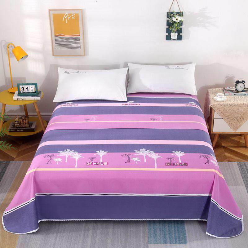 磨毛床单单件简约双人床亲肤水洗蕾丝花边床单可裸睡蓝色公主粉,床上用品,床单,淘宝优惠券,粉丝福利购,淘宝优惠卷