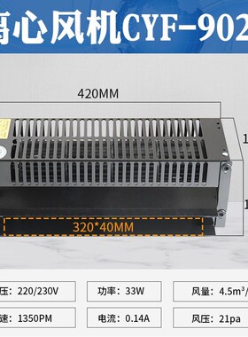 台湾款CYF-09029 220v贯流风机 横流风扇 电梯配件风机感应马达
