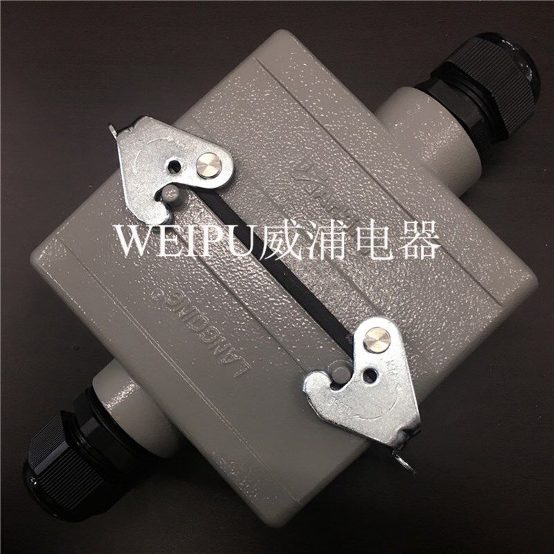 24芯矩形重载连接器HE-024双扣航空插头16A接插线缆对接公母防水